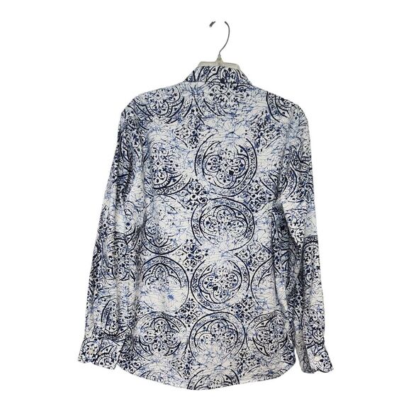 Men's Woolworth Multicolor Blue/White Long Sleeve Button Down Shirt Size Large - Picture 2 of 7